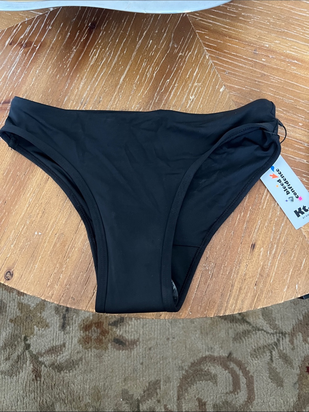 Kt. KT period proof classic bottom teen Black High-Cut Bikini Bottom XXS Knix